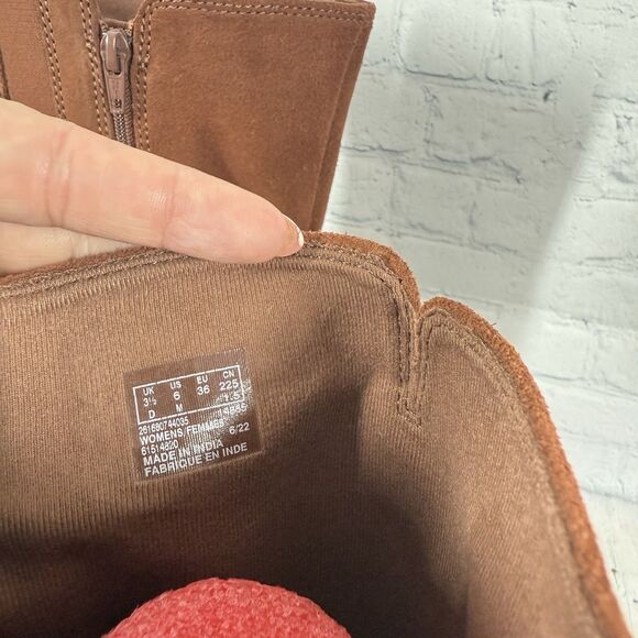 Claks Collection Riding Boots Women Size 6 Brown Suede Leather Buckle Campus - Picture 12 of 16